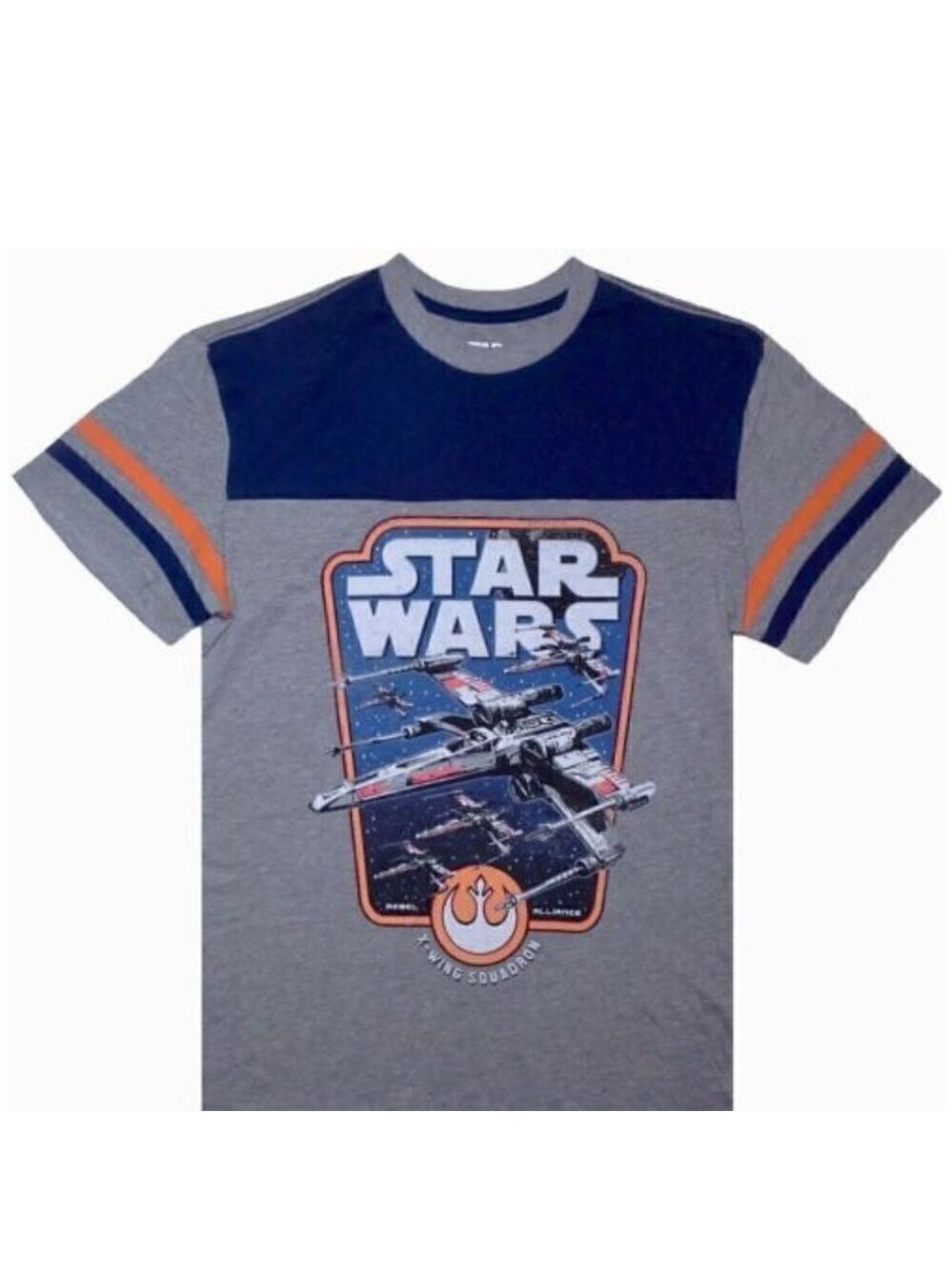 𝅺star Wars Distressed Retro Distressed XWing Squadron Graphic Tee Size 2XL